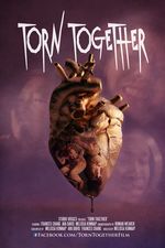 At the center of the experimental horror poster is an illustration of an anatomical heart that has images of bodies in nude bodysuits layered within the shadowing of the organ. The background of the poster is a purple hue with slight vignetting on the corners of the poster. Three faces are layered onto the purple background with low opacity, giving a ghost like effect to the faces. The film title is positioned at the top of the poster above the heart in a large, sharp and jagged white font.